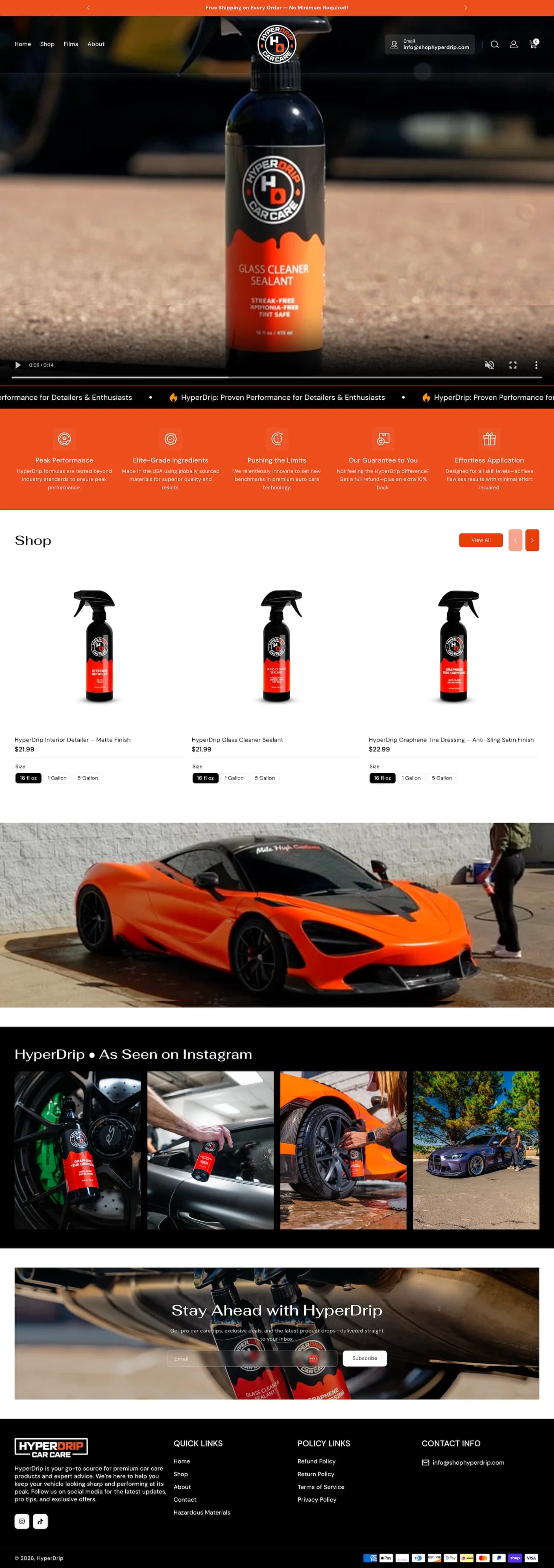 HyperDrip Shopify storefront